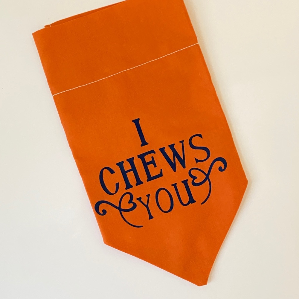 Orange dog collar bandana never worn